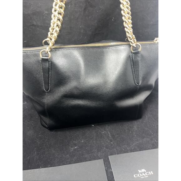 Coach AVA CROSSGRAIN 87401 Black Bag Tote Handbag EUC - Picture 9 of 15